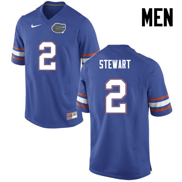 Florida Gators Men #2 Brad Stewart College Football Jersey Blue